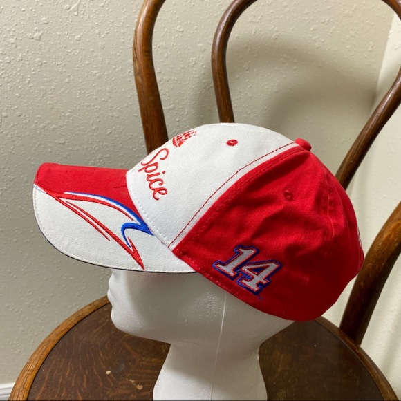 NASCAR Old Spice Cap Hat Red and White # 14 Velcro Winners Circle - Picture 3 of 9